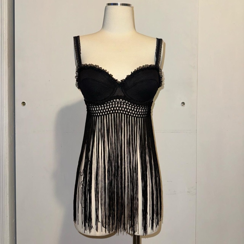Vs Black Fringe top